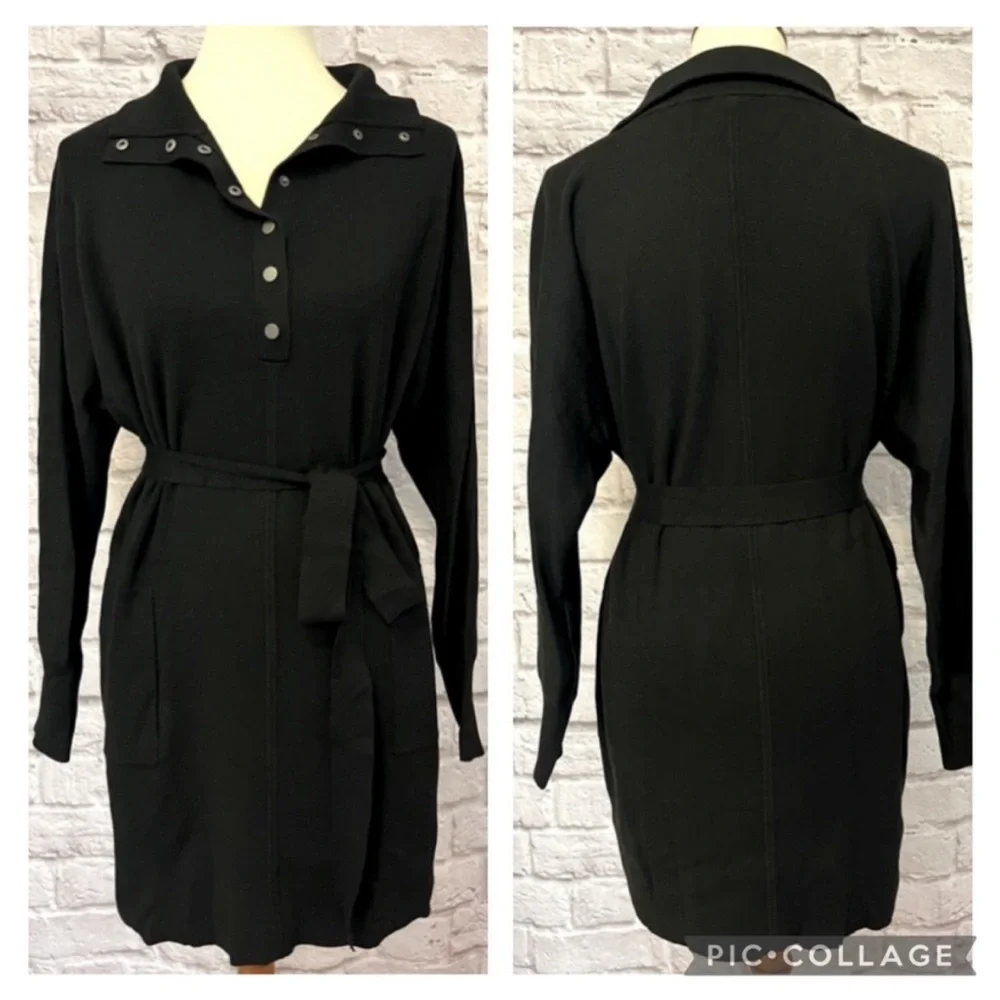 Anthropologie Daily Practice Polo Knit Mini Dress in Black (Price Firm) - Picture 5 of 8